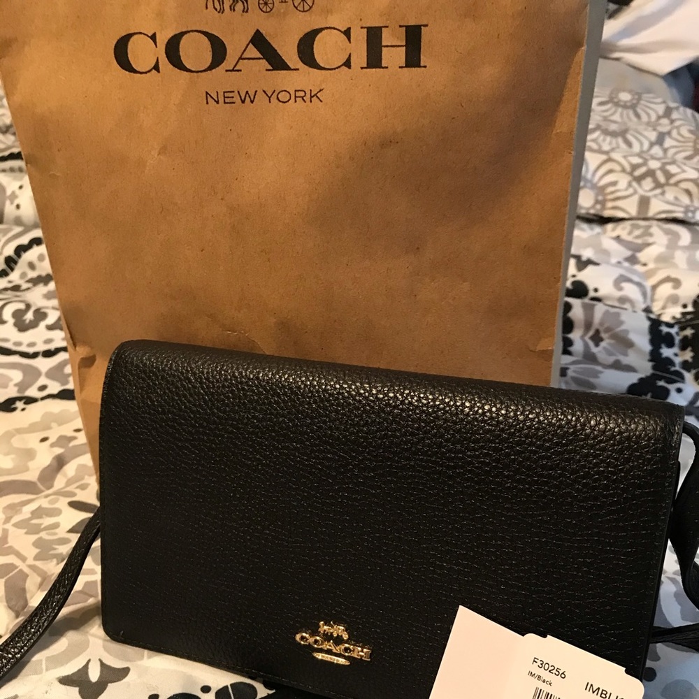 Coach fold over crossbody clutch